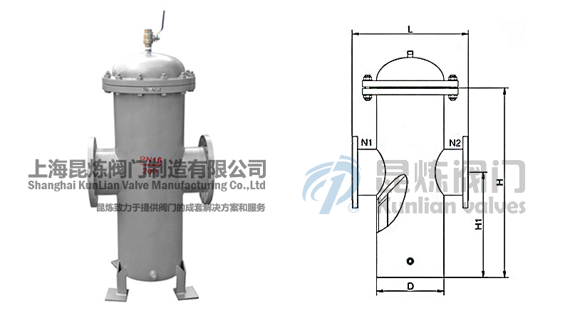 消氣籃式過濾器結(jié)構(gòu)圖 消氣籃式過濾器結(jié)構(gòu)圖